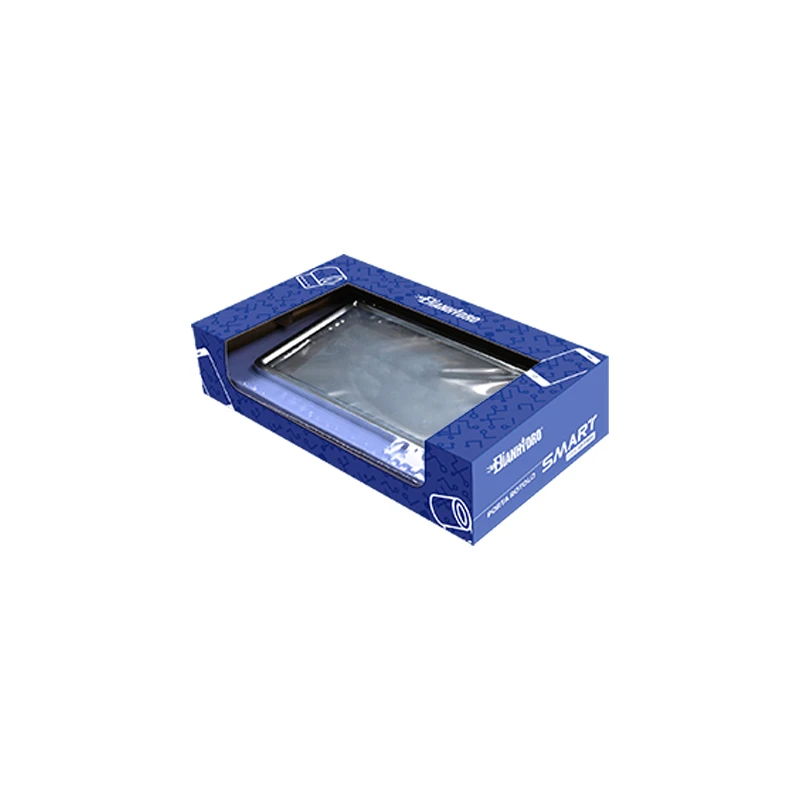 Porta rotolo DH Nero opaco con base porta smartphone
