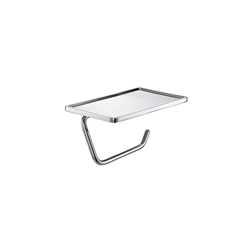 Porta rotolo DH Nero opaco con base porta smartphone