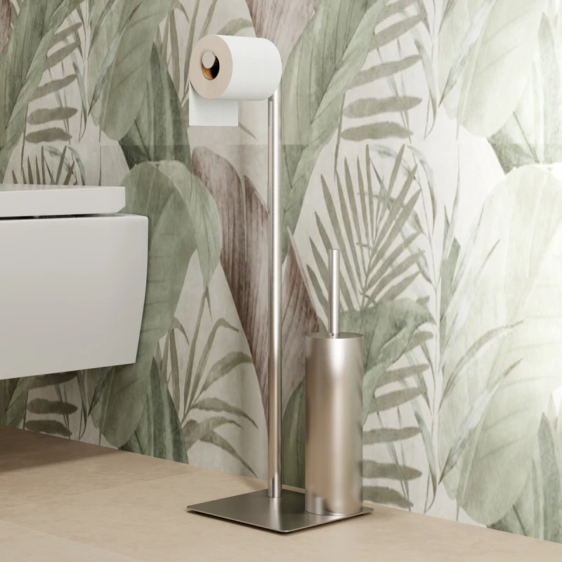 Piantana porta scopino METAF in acciaio inox