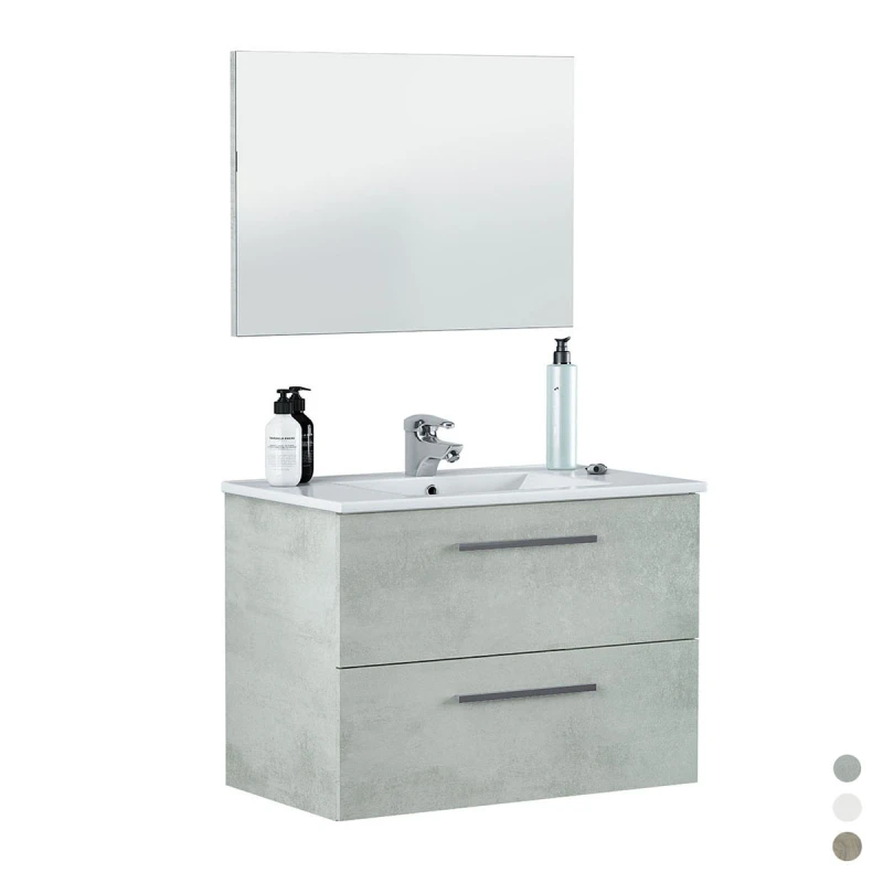 Mobile bagno sospeso ARUBA DH Cemento 57x80x45