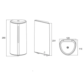 Dispenser automatico sapone DH 850 ml