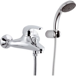 Rubinetto vasca esterno con doccia duplex - serie project Remer P02