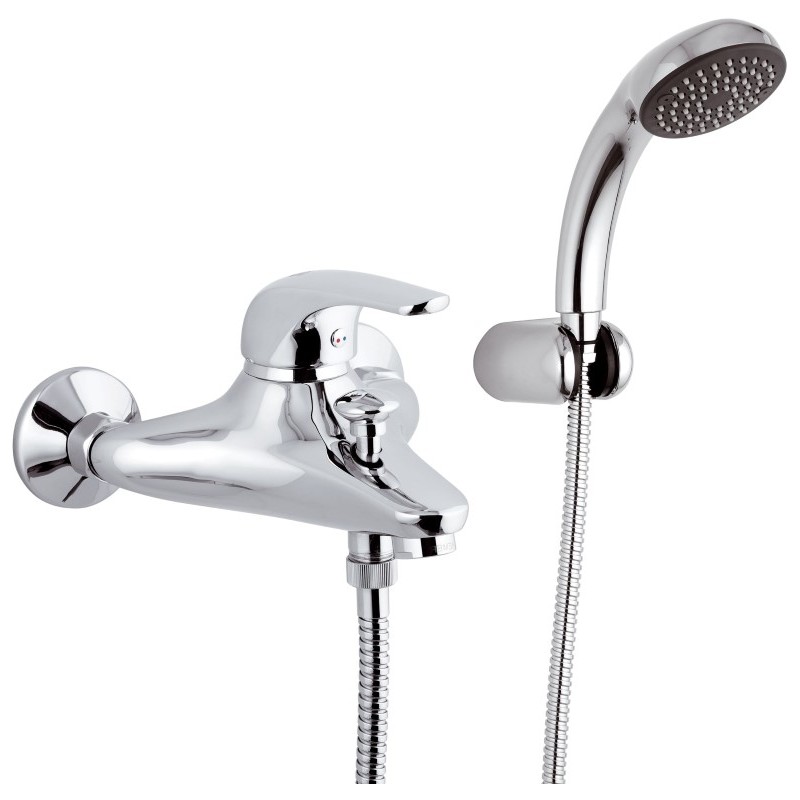 Rubinetto vasca esterno con doccia duplex - serie project Remer P02