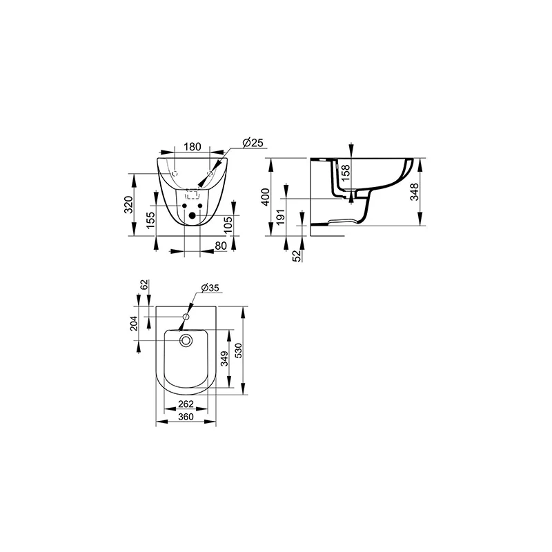 Bidet sospeso Gemma 2 DOLOM