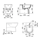 Bidet filo muro DOLOM BTW Gemma 2 - bianco