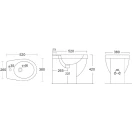Bidet filo muro LINPH Serie KING in ceramica