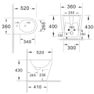 Bidet filo muro LINPH in ceramica