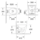 Vaso rimless filo muro LINPH Genziana