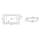 Lavabo da appoggio LINPH LA68 bianco 81x46,5