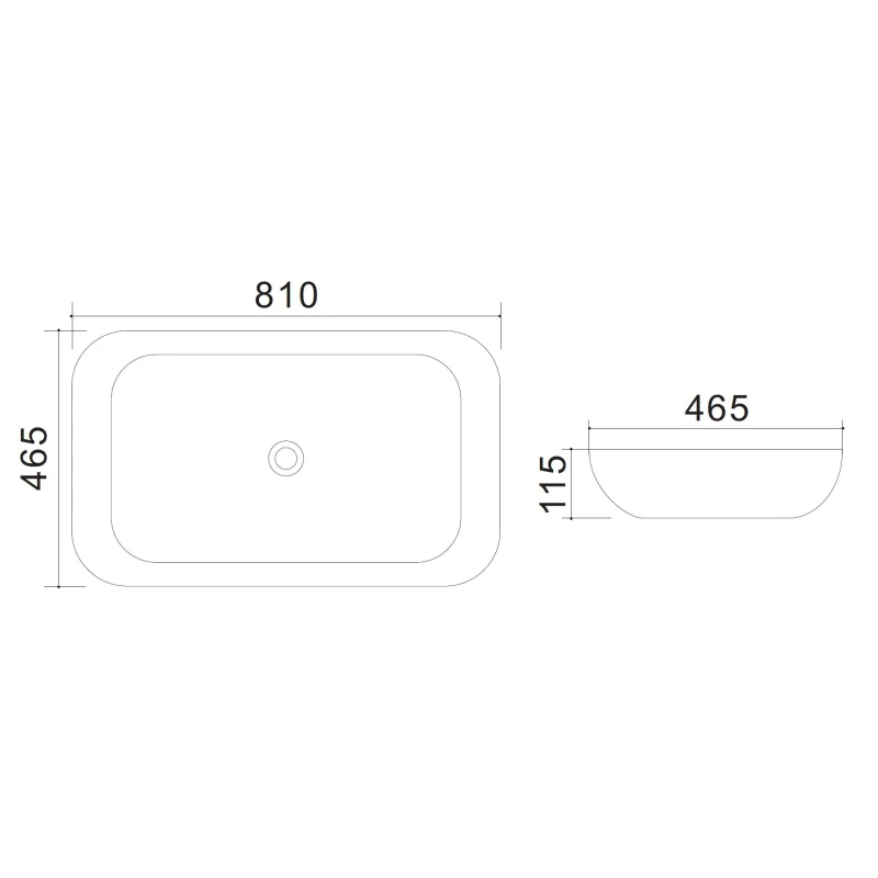 Lavabo da appoggio LINPH LA68 bianco 81x46,5