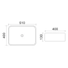 Lavabo da appoggio LINPH LA 72 51x40