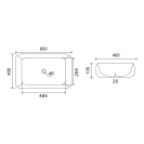Lavabo da appoggio LINPH 60x40 cm
