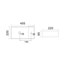 Lavabo da appoggio LINPH LA 75 40,5x22 cm