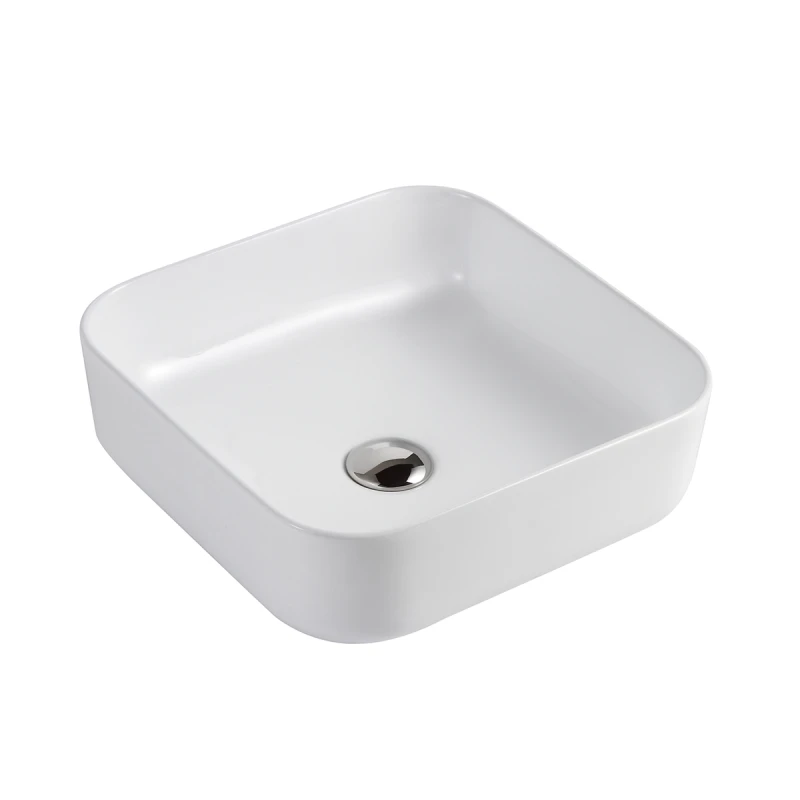 Lavabo quadrato LINPH 39x39 cm bianco lucido