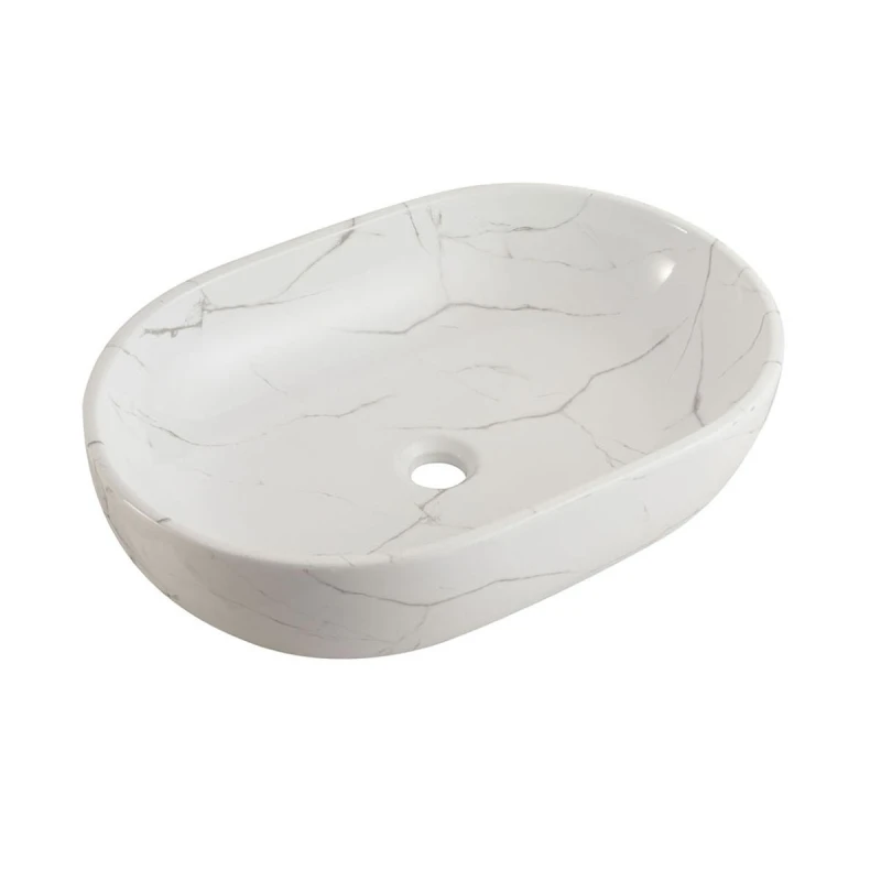 Lavabo d'appoggio ovale LINPH 59x41 cm