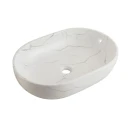 Lavabo d'appoggio ovale LINPH 59x41 cm