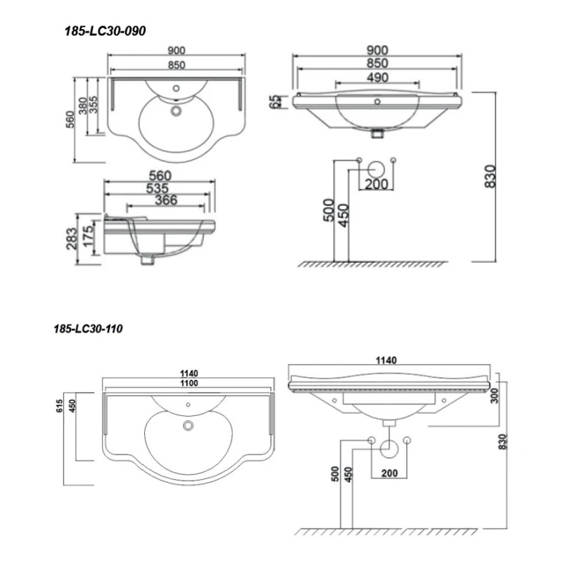 Consolle in ceramica LINPH LC30 110x61