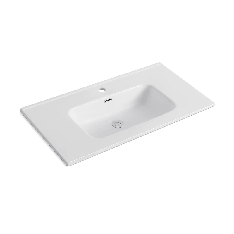 Consolle con vasca centrale LINPH 81x46 Bianco