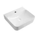Lavabo a parete rettangolare LINPH 60 cm bianco lucido