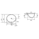 Lavabo sottopiano LINPH 49,5x41,5 cm