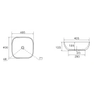 Lavabo da appoggio LINPH Bianco opaco