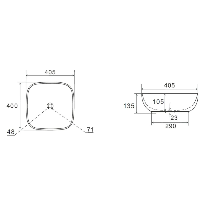 Lavabo da appoggio LINPH Mod. 03 Grigio