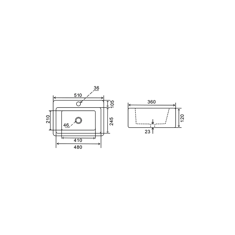 Lavabo da appoggio LINPH Mod. 04 Grigio opaco