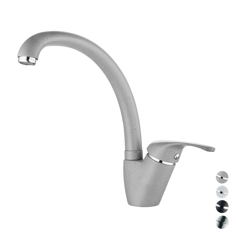 Monocomando lavello DH Livorno canna alta cromo