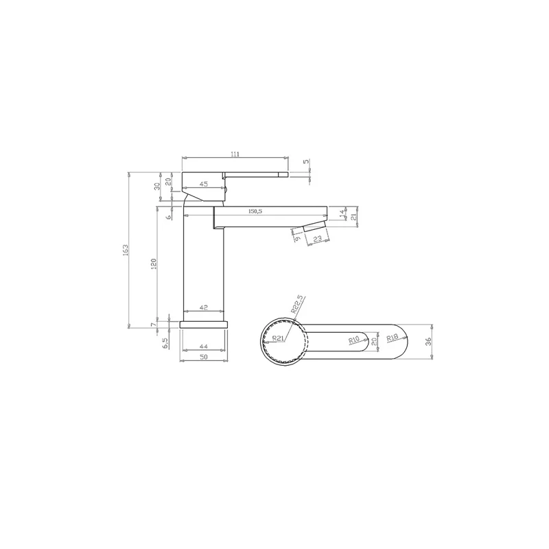 Miscelatore monocomando lavabo IOLE DH cromo