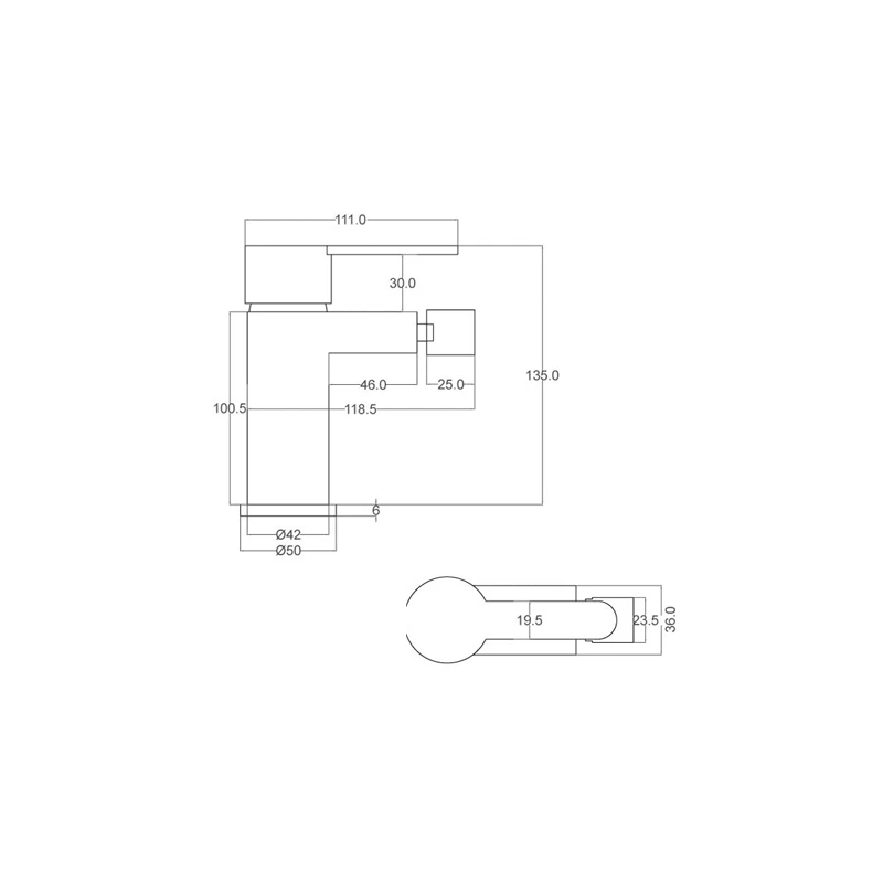 Miscelatore monocomando bidet DH IOLE