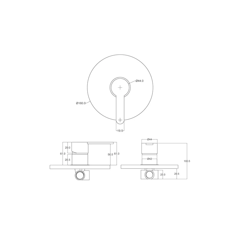 Miscelatore monocomando incasso doccia DH cromo