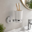 Portabicchiere in ceramica bianco Remer Epoca da parete