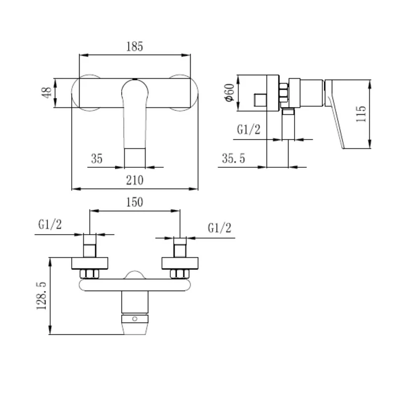 Miscelatore Doccia Dakota Cromato Idrobric