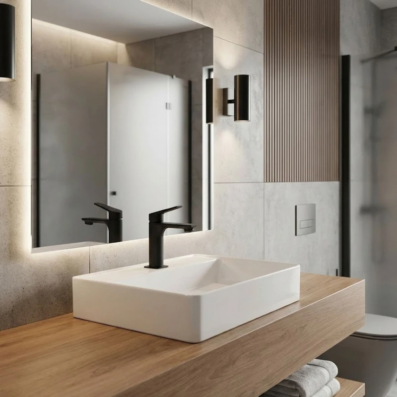 Miscelatore Lavabo Dafne Nero Opaco - Idrobric