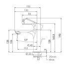 Miscelatore Lavabo Dafne Nero Opaco - Idrobric