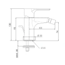Miscelatore Bidet Dafne Nero Opaco - Idrobric