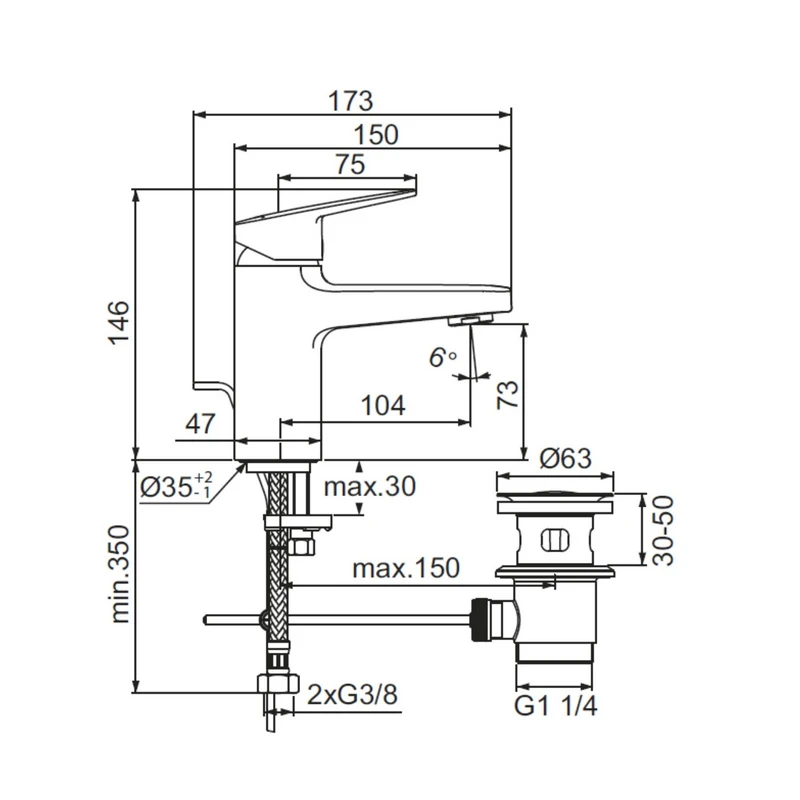 Miscelatore Lavabo Ceraplan Cromato Ideal Standard