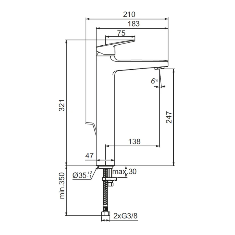 Miscelatore Lavabo Alto Ceraplan Ideal Standard