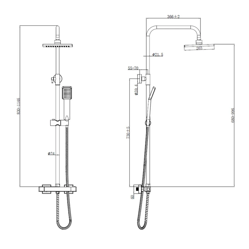 Colonna Doccia Fuji Cromata - Idrobric