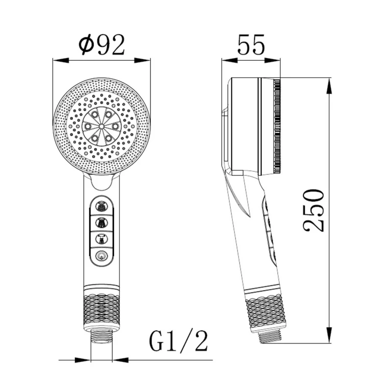 Doccetta Sierra Gun Metal 3 Getti - Idrobric