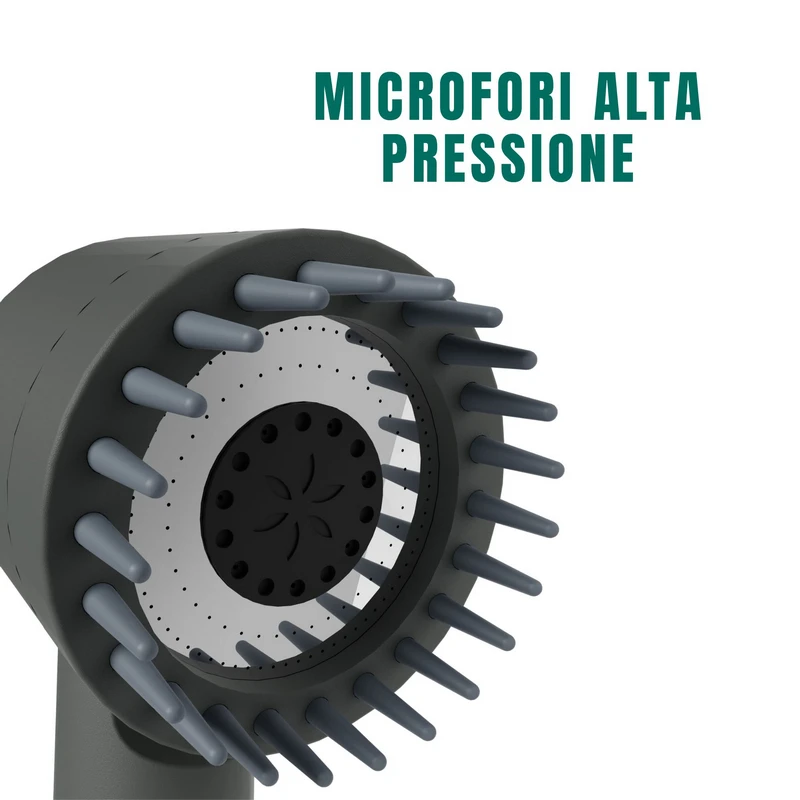 Doccetta Doccia Zara Grigia 3 Getti - Idrobric