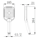 Doccetta Amalfi Quadra Silver 3 Getti - Idrobric