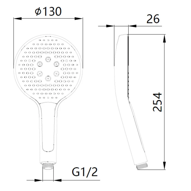 Doccetta Doccia Vision Ø13 cm Idrobric