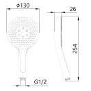 Doccetta Doccia Vision Ø13 cm Idrobric