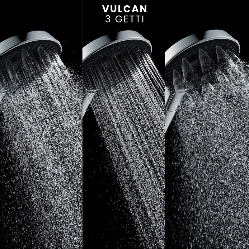 Doccetta Vulcan Ø13 cm Idrobric - Cromata e Nera