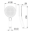 Doccetta Vulcan Ø13 cm Idrobric - Cromata e Nera