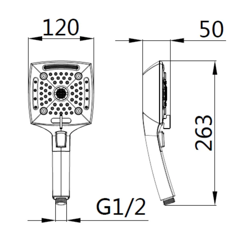 Doccetta Doccia Vega Cromata 6 Getti Idrobric