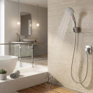 Duplex Doccia Nausica Cromato 3 Getti Idrobric