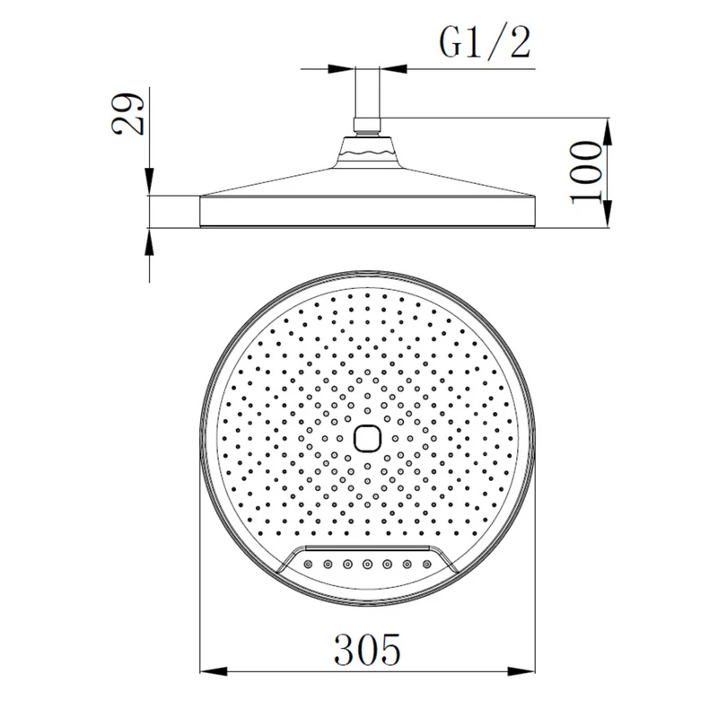 Soffione Doccia Cosmo Ø30 cm Idrobric