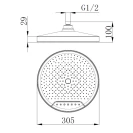 Soffione Doccia Cosmo Ø30 cm Idrobric